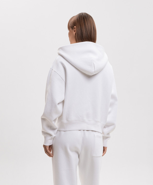 Sporty & Rich Утепленная спортивная куртка цвета айвори с вышивкой логотипа ST094712326WH01 изображение 4