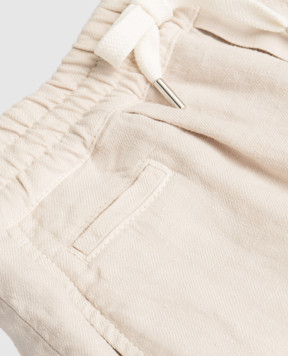 Brunello Cucinelli Дитячі бежеві шорти з льону B243DP902C