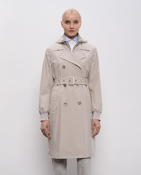 MooRER Серый двубортный плащ CELESTIA CELESTIASTP