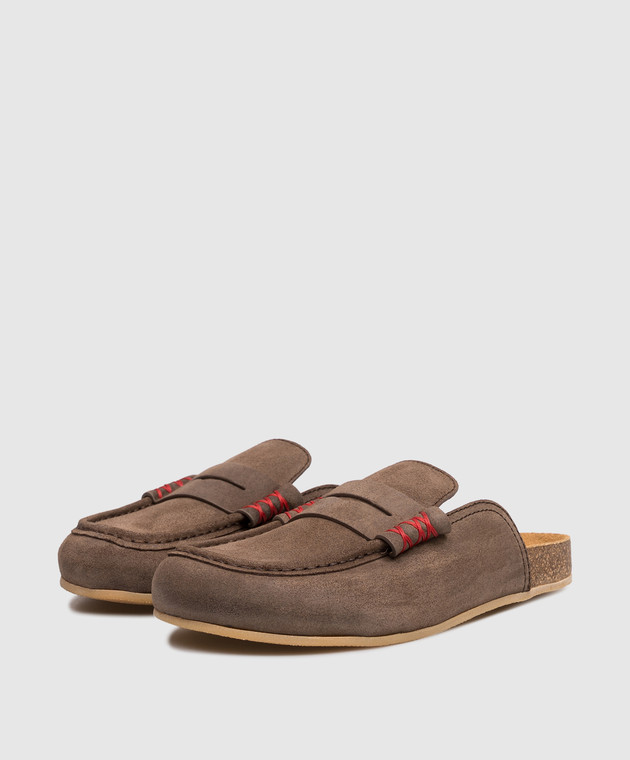 Babe Pay Pls Коричневі замшеві мюлі SABOT зображення 2