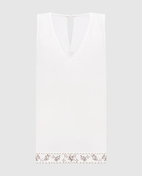 Twinset Білий топ з аплікацією 261LB2CAA