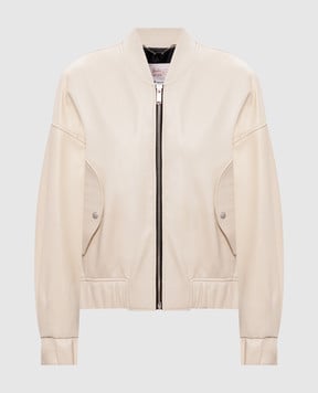 Babe Pay Pls Шкіряний бомбер кольору айворі 2411NATUREL
