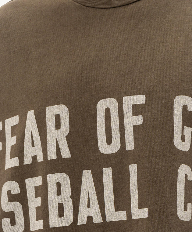 Fear of God Футболка кольору хакі з принтом FG9M109960HWJ зображення 5