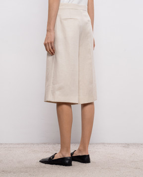 Max Mara Бежевые бермуды KAKI из льна MXMKAKI