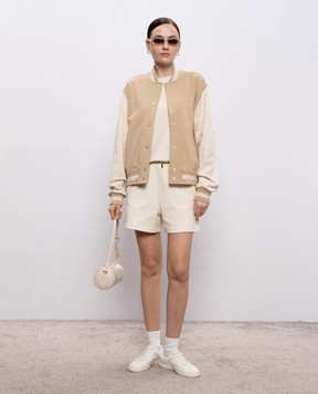 Woolrich Футболка кольору айворі з вишивкою логотипа CFWWTE2008FRUT5365