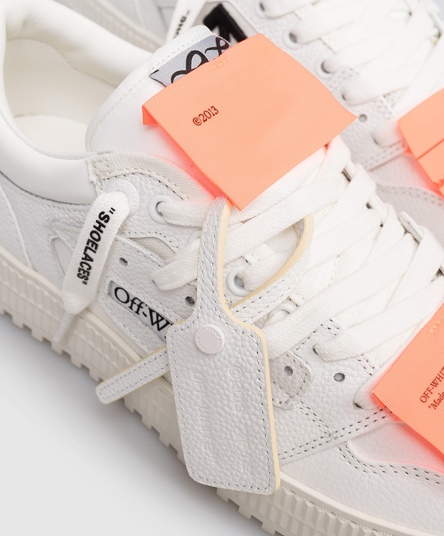 Off-White Білі комбіновані кросівки 3.0 Court з нашивками OMIA29KC99LEA001 зображення 5