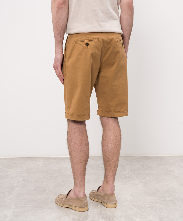 MooRER Коричневые шорты ALICUDI с отворотами ALICUDIBB изображение 4