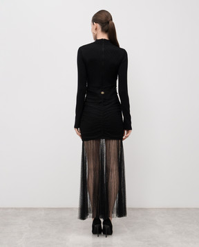 Twinset Черное платье с логотипом 252TT3262