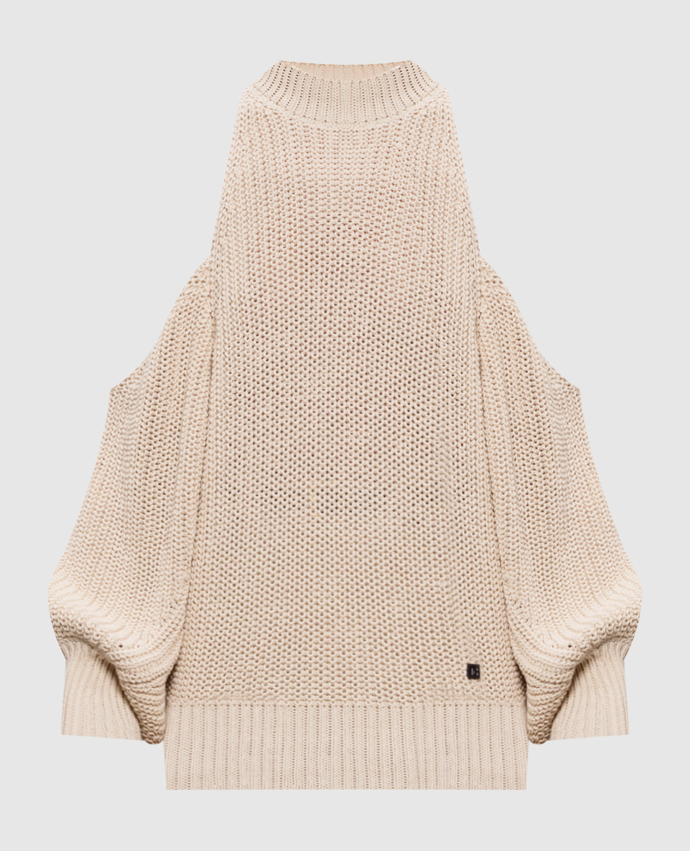 

Бежевый джемпер с открытыми плечами, Джемпера