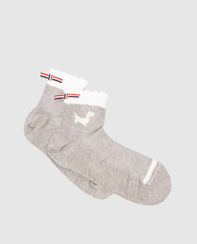 Thom Browne Сірі шкарпетки HECTOR CREW FAS240AY3011