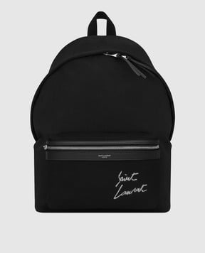 Saint Laurent Черный рюкзак с логотипом 534968FAAVV