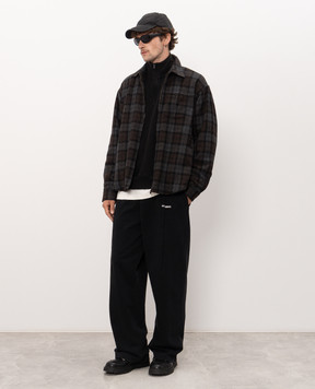 Vetements Куртка в стилі сорочки з вовною в клітинку MH27SH064BC