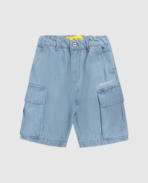 Off-White Дитячі блакитні джинсові шорти 44BYC002S26D001