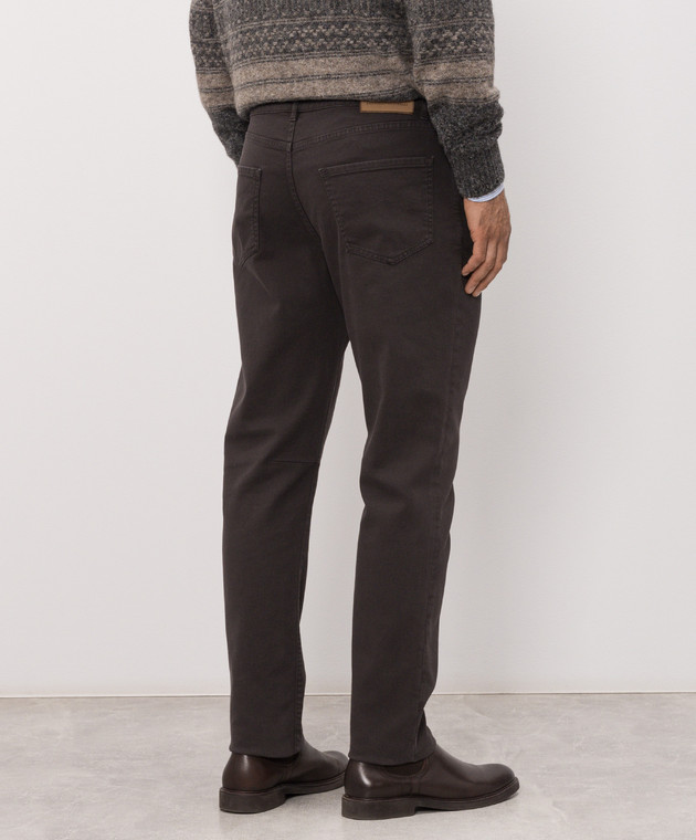 Brunello Cucinelli Темно-коричневі джинси M277PX1290 зображення 4