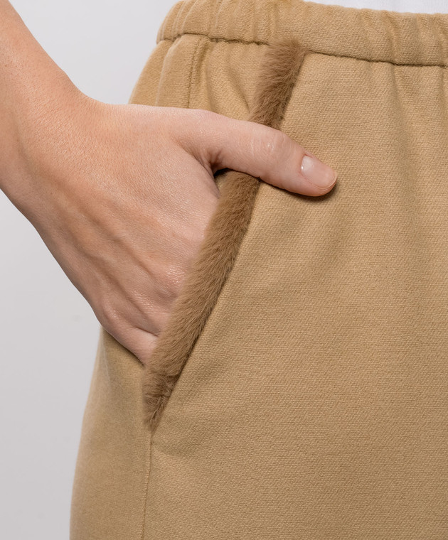 Herno Бежевые брюки из шерсти PT000273D33478 изображение 5