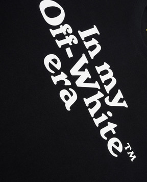 Off-White Дитяча чорна футболка з принтом 44BAA002S26J007