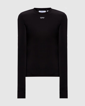 Off-White Черный лонгслив с принтом 2FB00647T