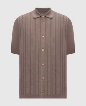 Brunello Cucinelli Коричневая рубашка M29204006