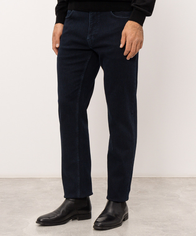 Trussardi Сині джинси з вишивкою емблеми P403HE04946NMJ380D39 зображення 3
