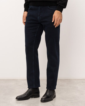 Trussardi Синие джинсы с вышивкой эмблемы P403HE04946NMJ380D39