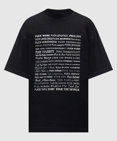 Черная футболка Fuck Everything
