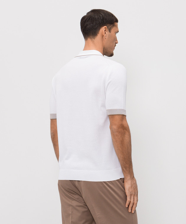 Peserico Біле поло R59478F149173N зображення 4