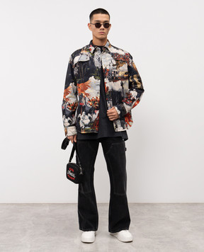 Off-White Чорні джинси з патчем логотипа OMYA191F25DEN001