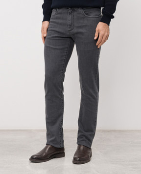 Canali Сірі джинси слім з патчем логотипа PD0001891719