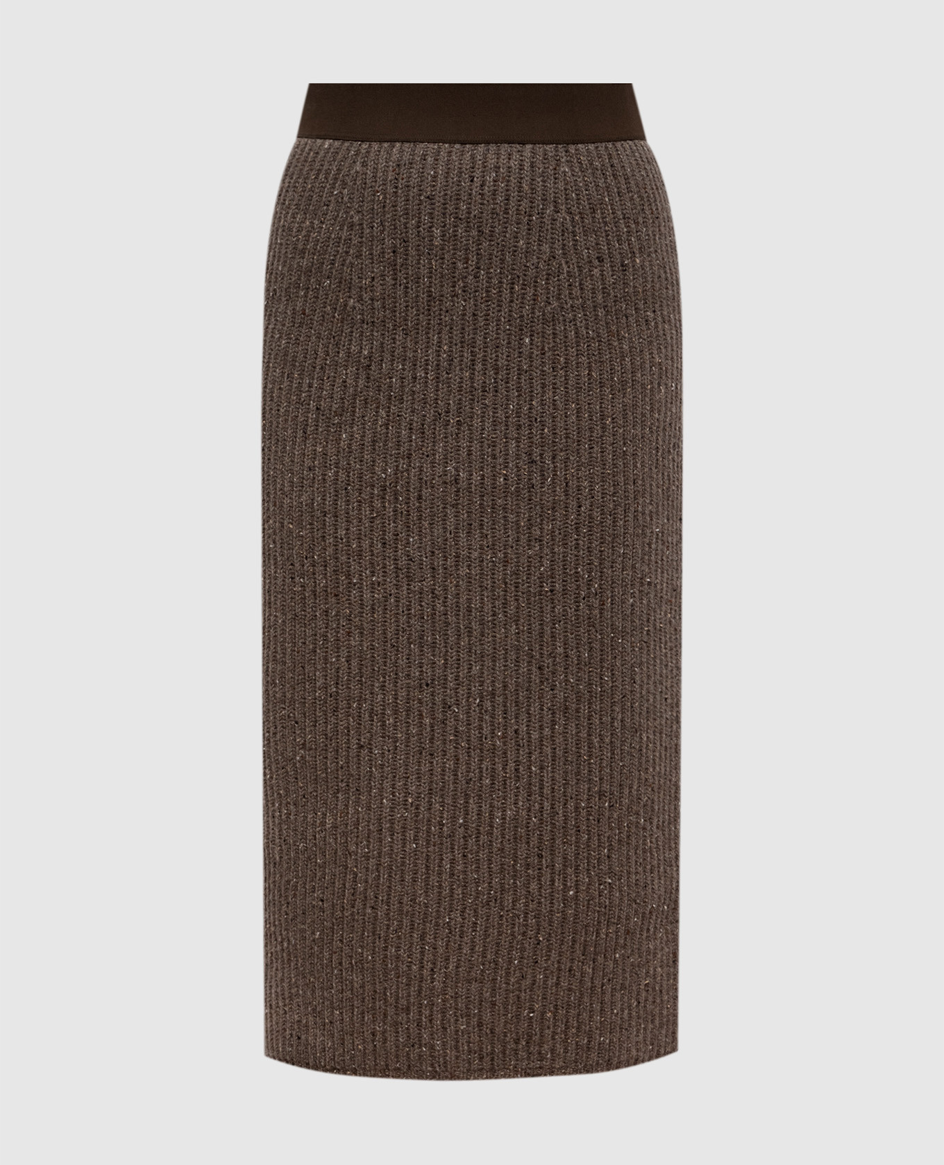Коричнева спідниця з кашеміру