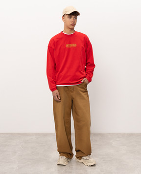 Vetements Червоний лонгслів з принтом MH27LS236R