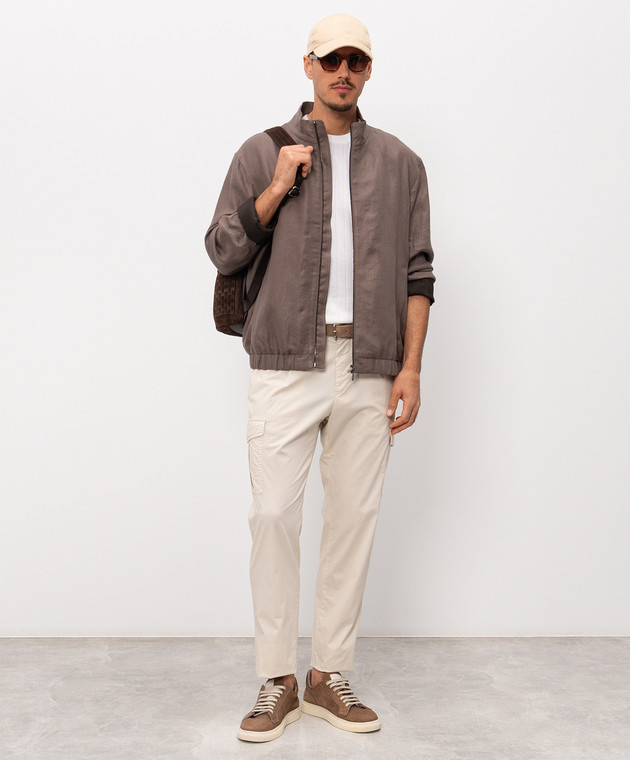 Peserico Бежевые карго из хлопка R54775T23D07945 изображение 2