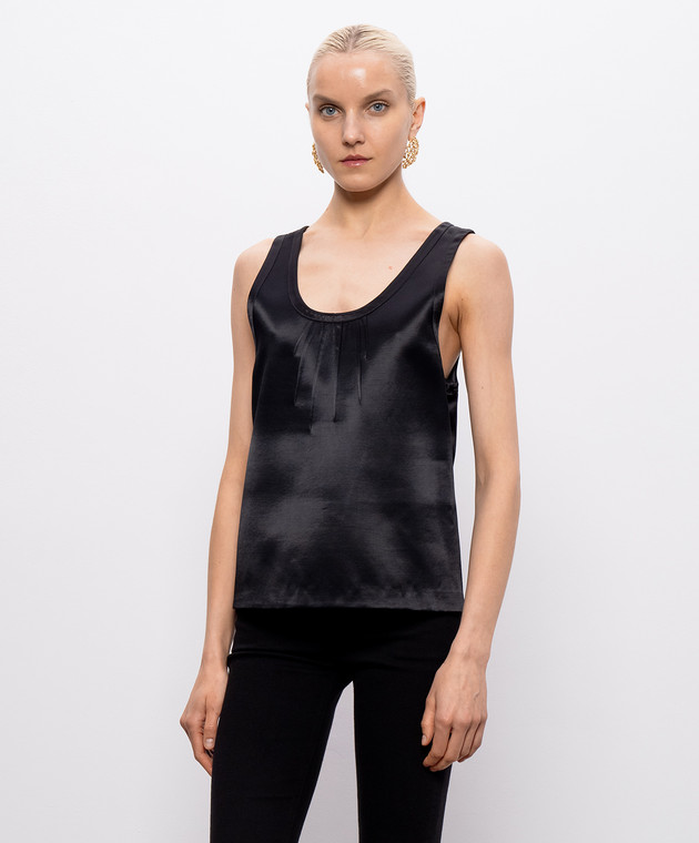 Saint Laurent Черный топ 863984Y1K44 изображение 3