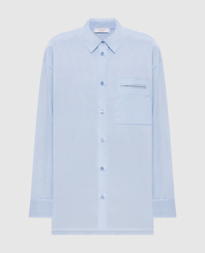 Peserico Блакитна сорочка з ланцюжком A0684701979