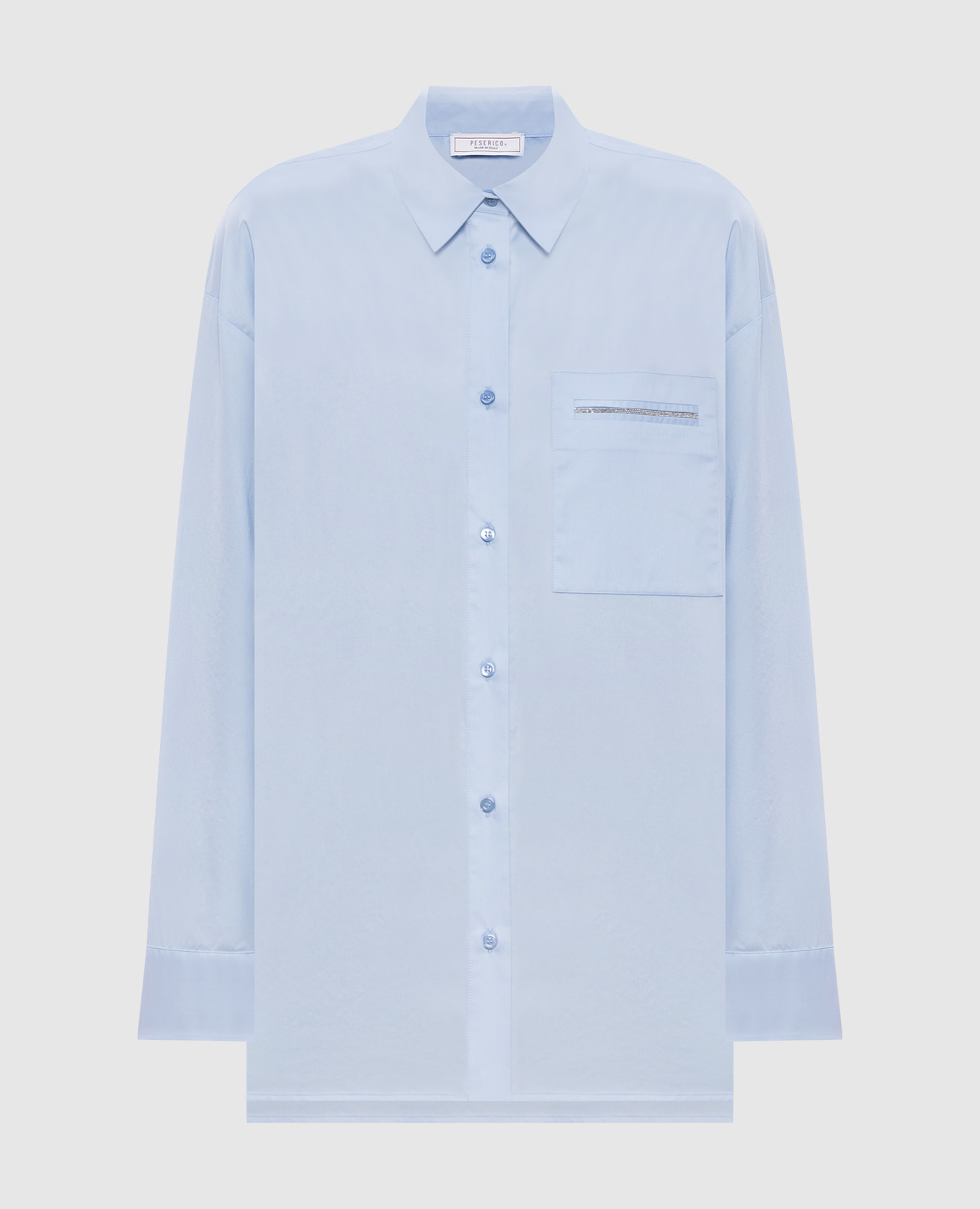 

Голубая рубашка с цепочкой, Голубой, Рубашки