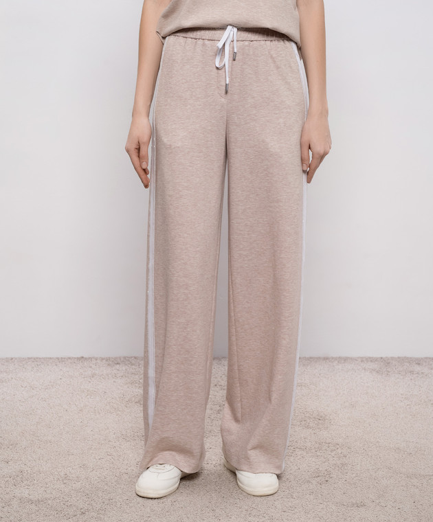 Peserico Бежеві спортивні штани з лампасами P04241J005667 зображення 3