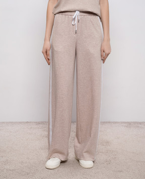 Peserico Бежевые спортивные штаны с лампасами P04241J005667