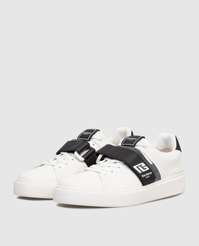 Balmain Белые кожаные кроссовки B-Court GM1VI412LGFB