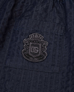 Dolce&Gabbana Дитячі сині шорти з нашивкою L44Q10LDD54812+
