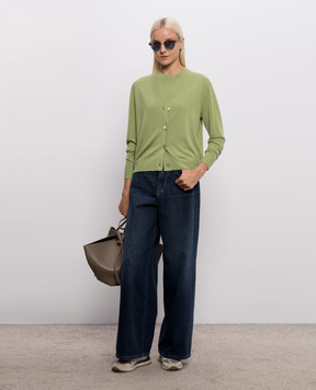 Max Mara Weekend Зеленый кардиган TORRE из шерсти, шелка и кашемира WKDTORRE