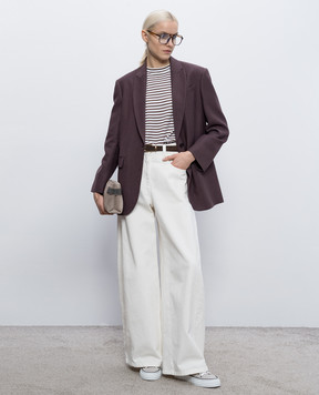 Brunello Cucinelli Бордовый жакет с льном MH1267291