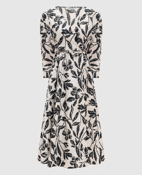 Max Mara Бежевое платье CAMINO в принт MXMCAMINO