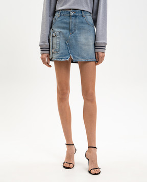 Off-White Голубая джинсовая юбка мини 2YF02KS26DEN001