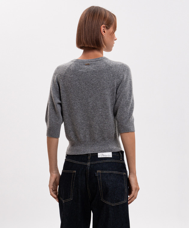 3.1 Phillip Lim Серый джемпер с шерстью с короткими рукавами P26270588CWB изображение 4