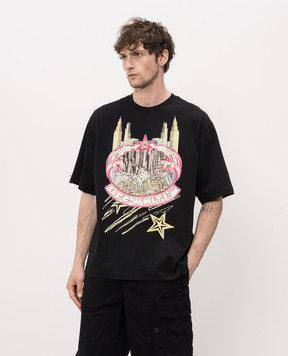 Off-White Чорна футболка Big Frame World 44MAA120Z26J002
