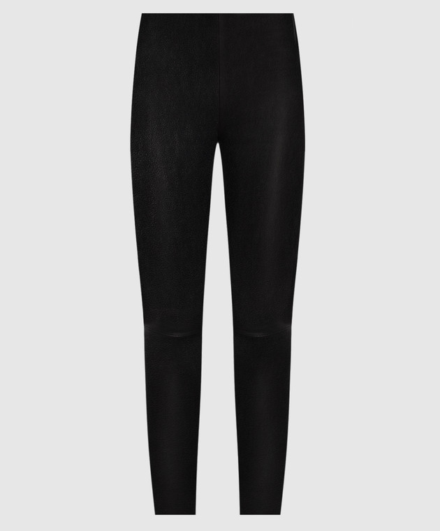 Ann Demeulemeester Черные кожаные леггинсы Florence B0010846LT084