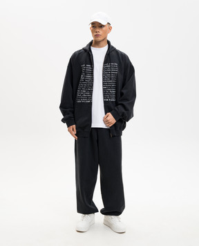 Vetements Чорна спортивна куртка Fuck Everything ME76ZU211BX