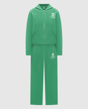 Sporty & Rich Зелений утеплений спортивний костюм з принтом ST10283272GR19PA088832