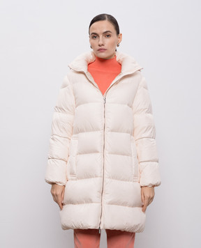 Peserico Рожевий пуховик з ланцюжком моніль S2447406957