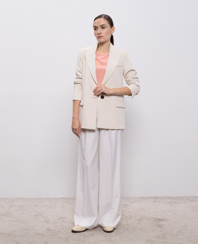 Peserico Білі штани з вовни з ланцюжком моніль E0451805815