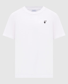 Off-White Біла футболка з вишивкою логотипа Off 44MAA16MF26J006